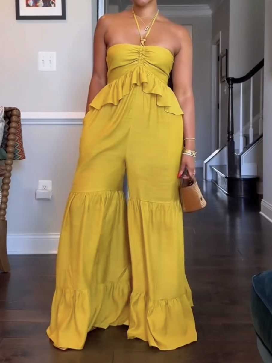 Yellow Boho Jumpsuit