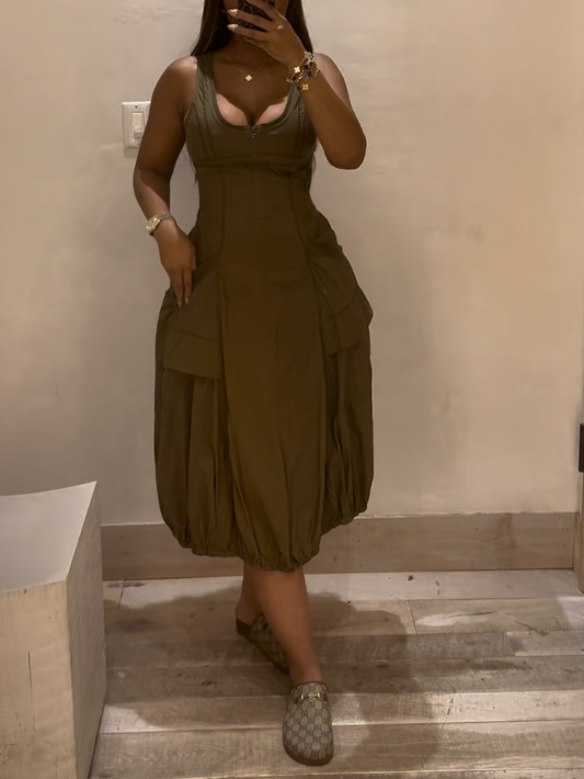 Sleeveless Backless Bud Dress