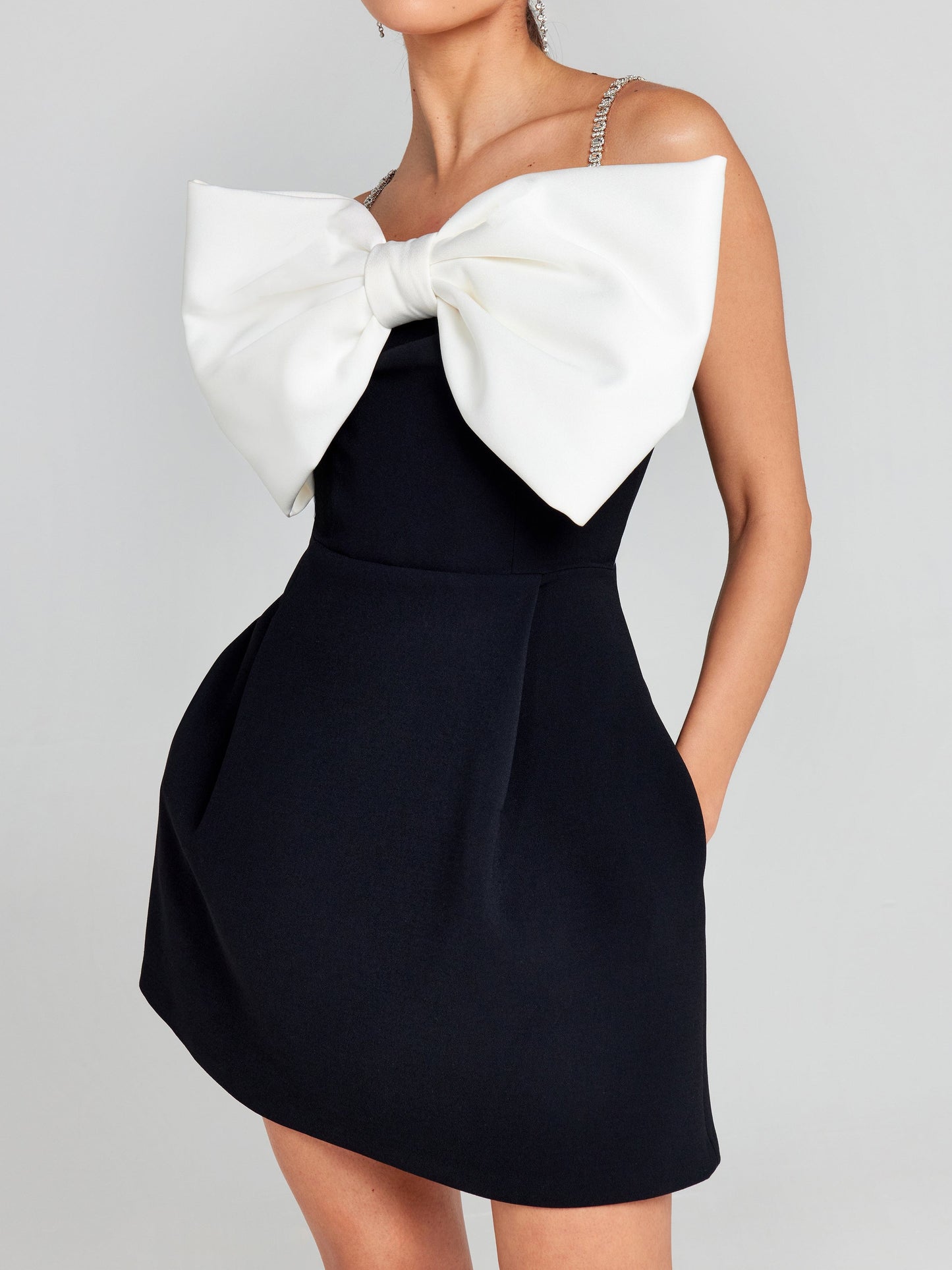 Black Bow Mini Dress