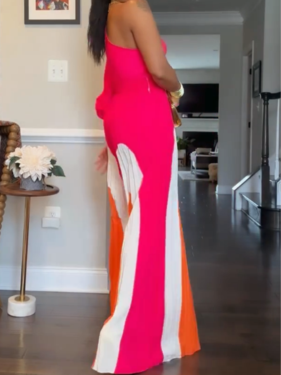 Vibrant One-shoulder Jumpsuit