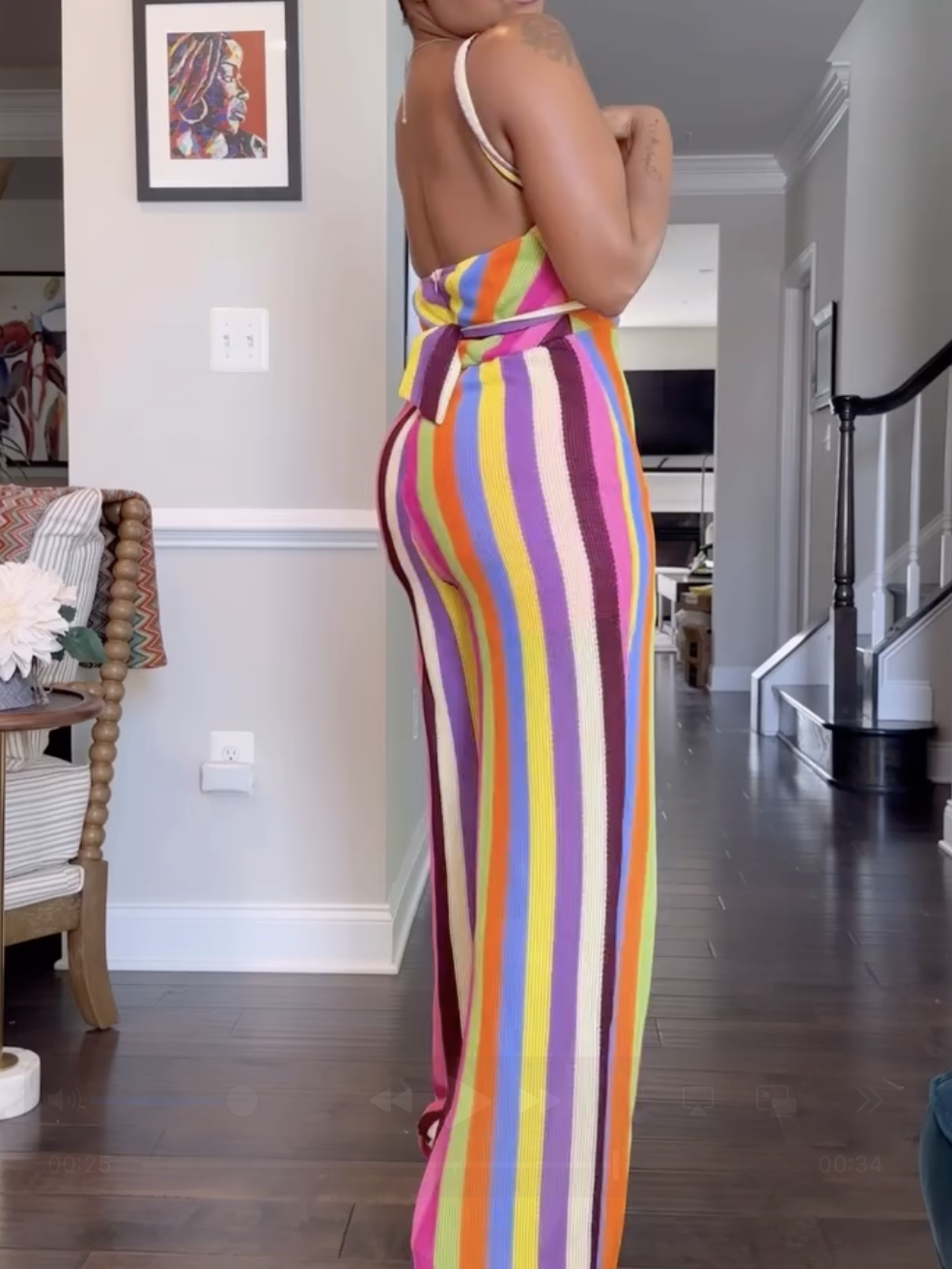 Knit Stretch Colorful Jumpsuit