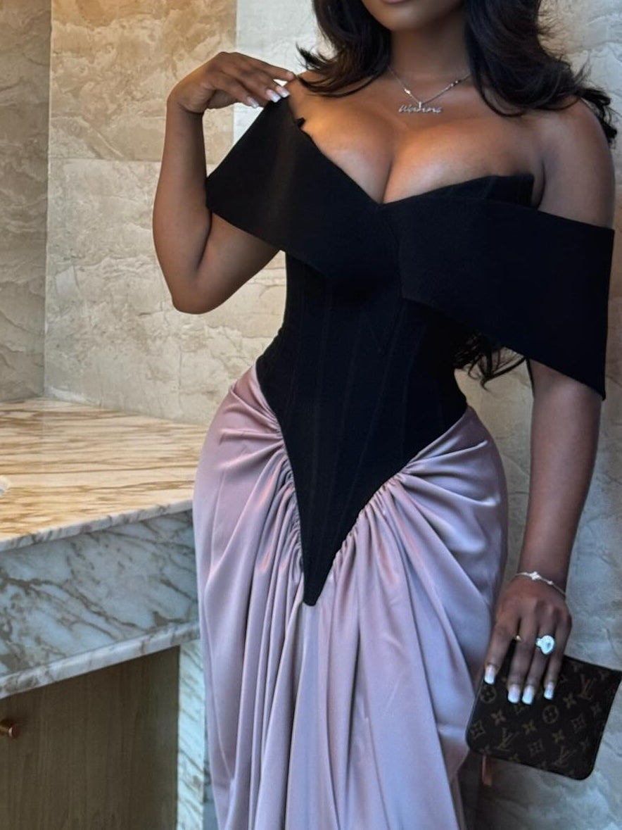 Fashion-Forward Draped Maxi Dress