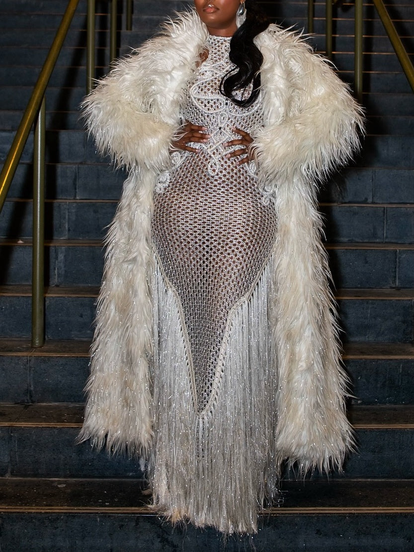 Elegant Fringe Detail Dress