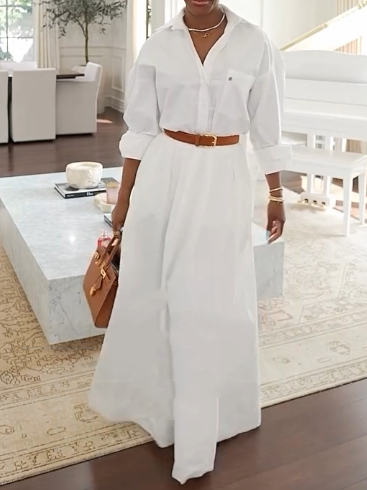 White Cotton Maxi Dress