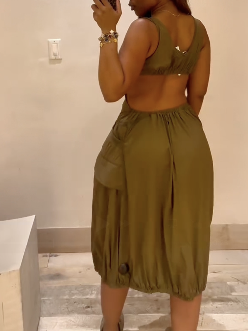 Sleeveless Backless Bud Dress