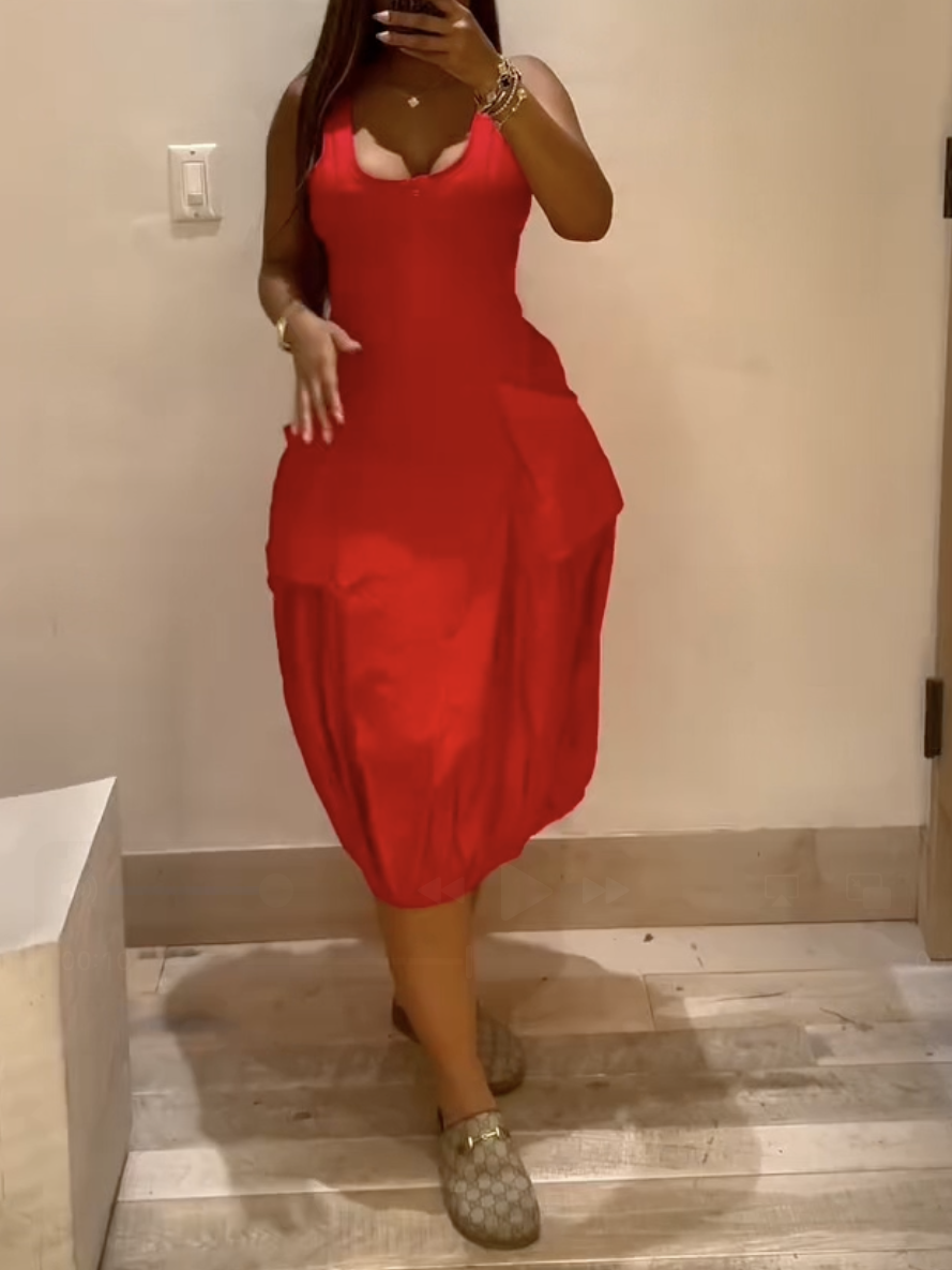 Sleeveless Backless Bud Dress