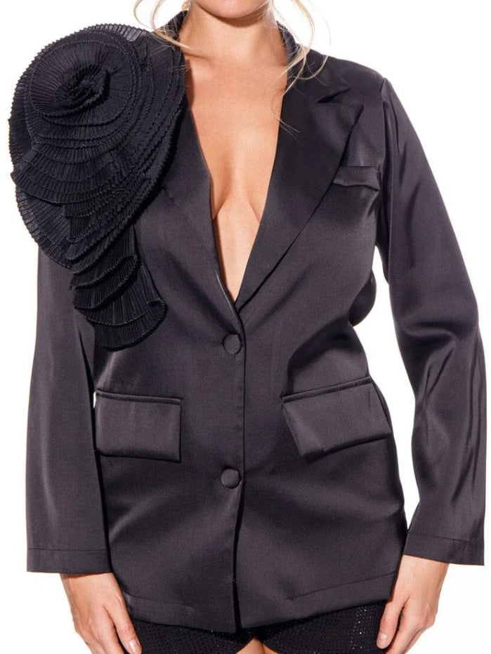 Radiant White/Black Blazer