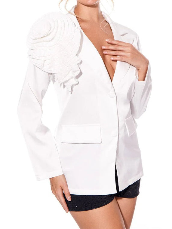 Radiant White/Black Blazer