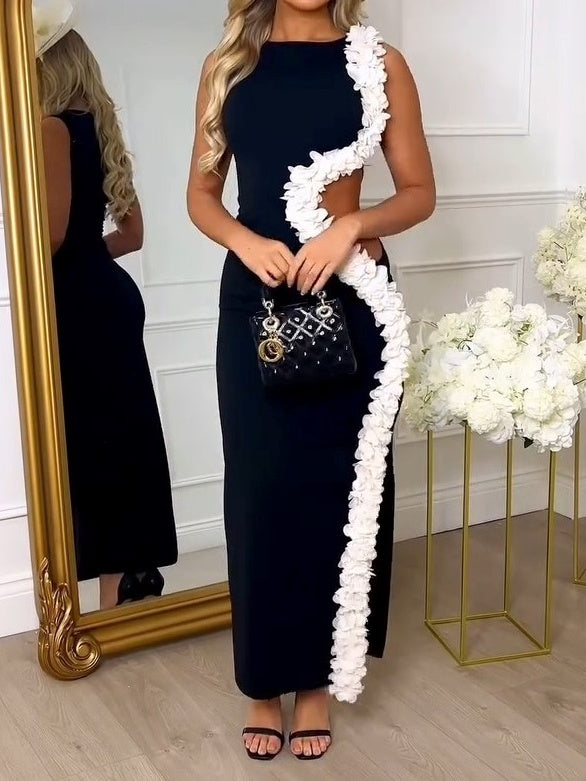 Black Cut Out Maxi Dress