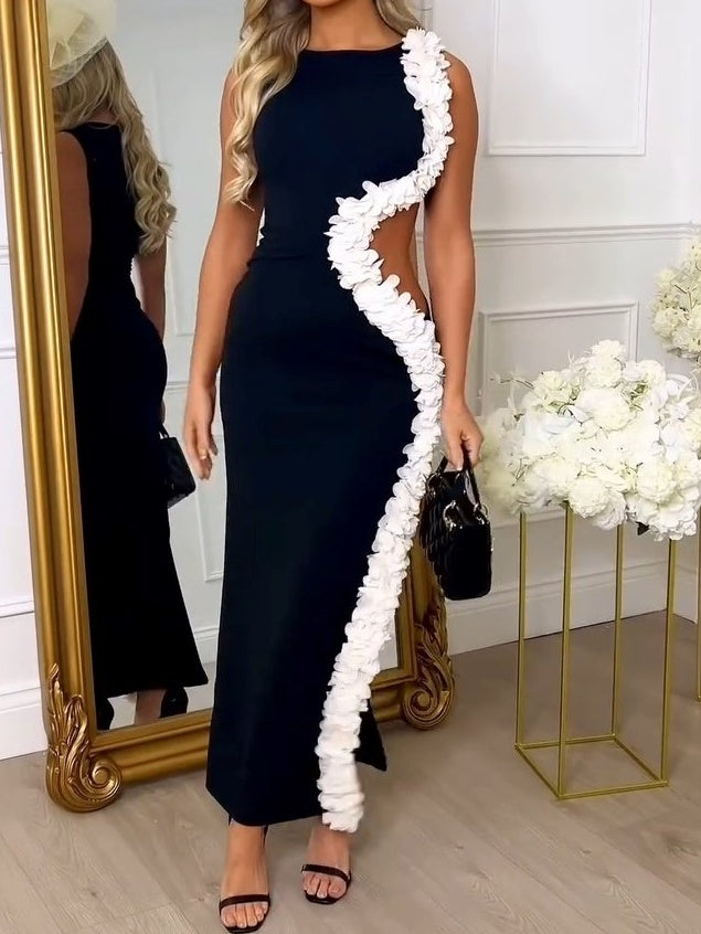 Black Cut Out Maxi Dress