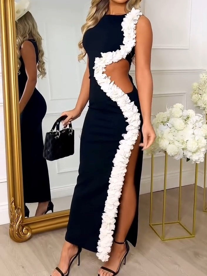 Black Cut Out Maxi Dress