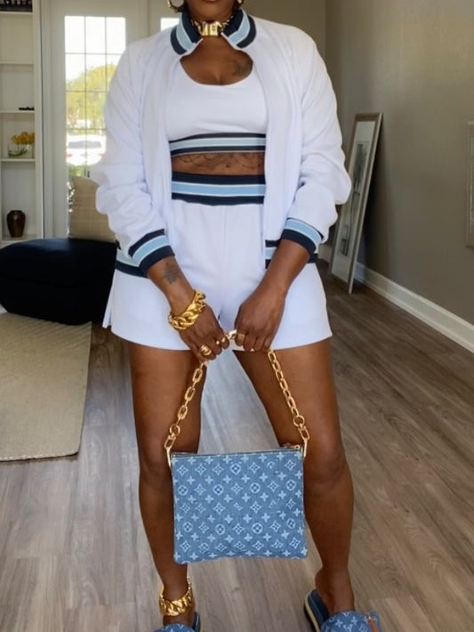 Casual Sexy Three Pieces Set