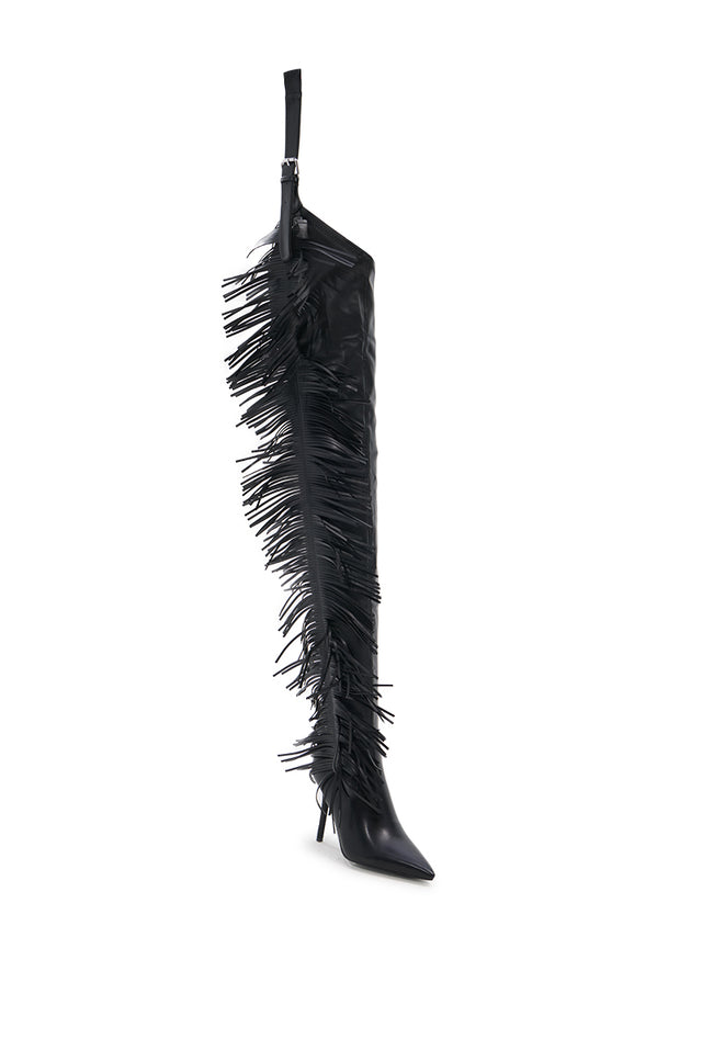 Black Stiletto Western Chap Boot