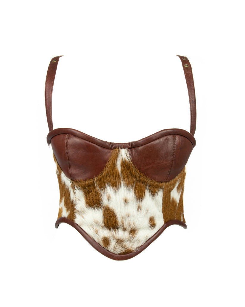 Boxy-fit Leather Corset & Jacket