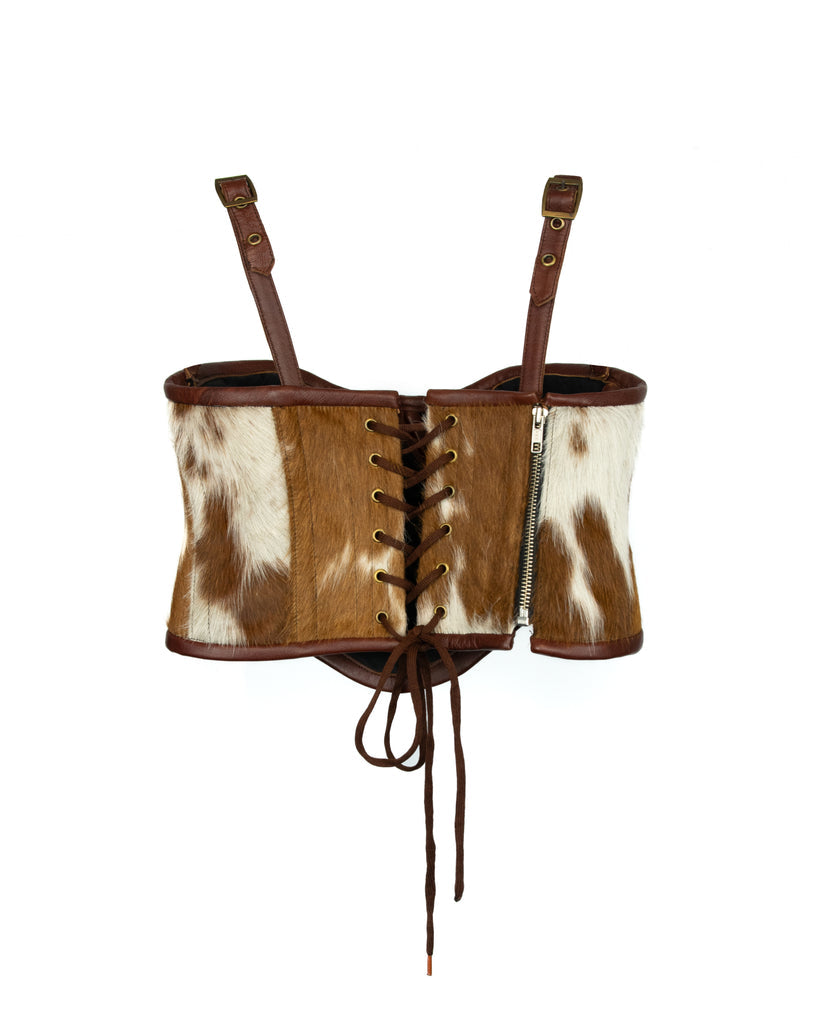 Boxy-fit Leather Corset & Jacket