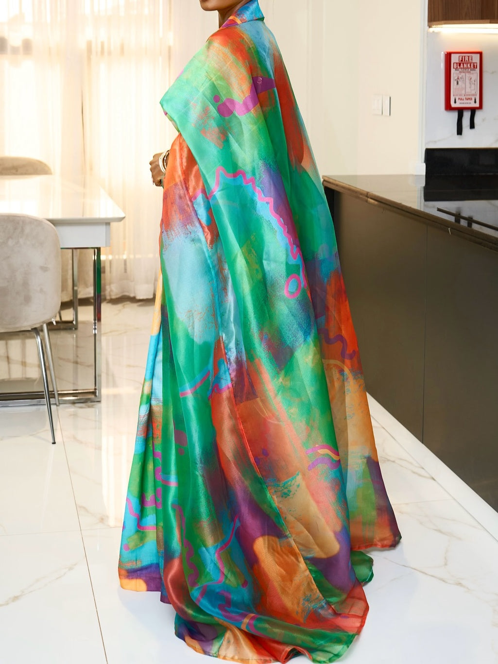 100% Custom Print Organza Two Pieces Set