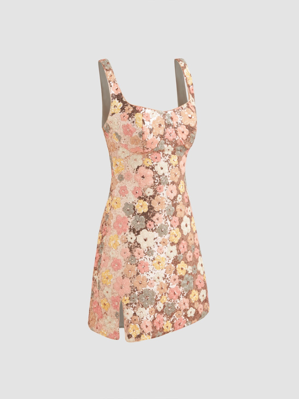 3D Sequin Multi Mini Dress