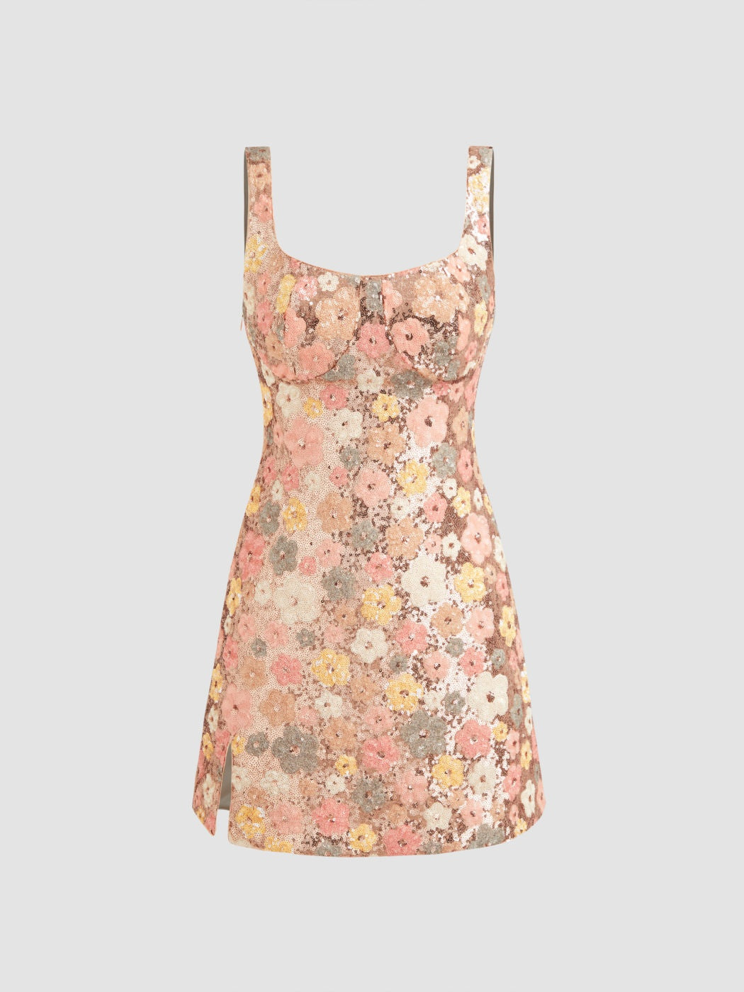 3D Sequin Multi Mini Dress
