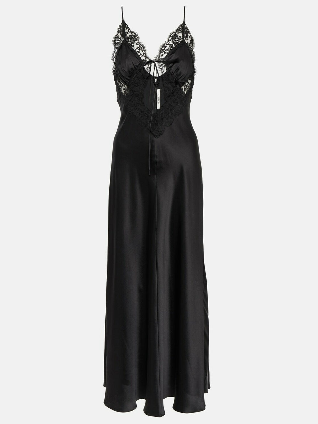 Lace-trimmed Cutout Maxi Dress