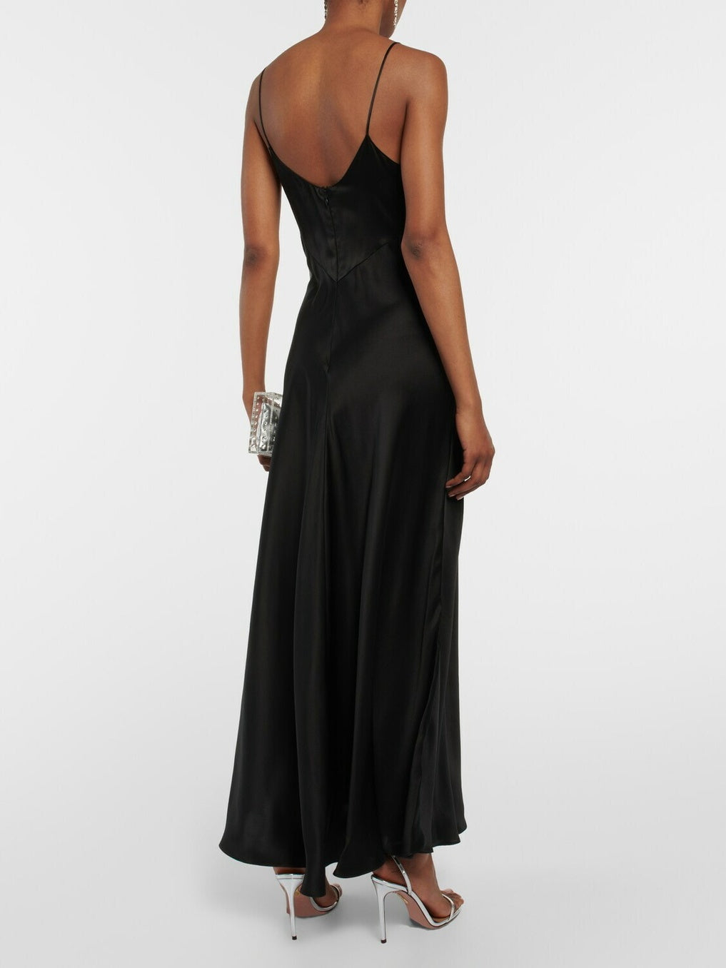 Lace-trimmed Cutout Maxi Dress