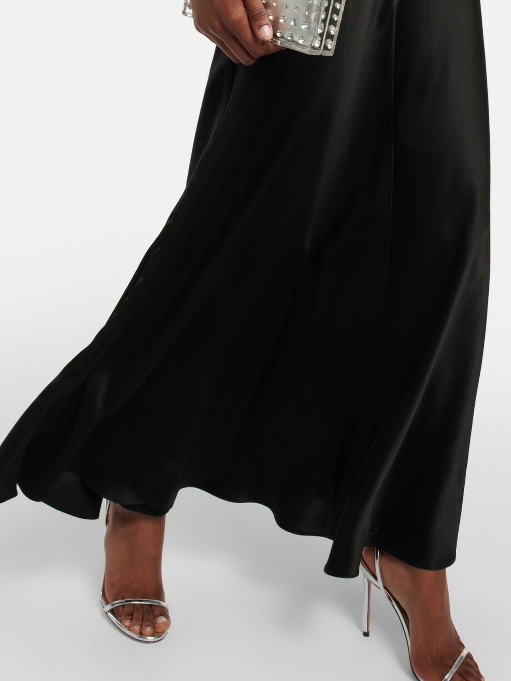 Lace-trimmed Cutout Maxi Dress