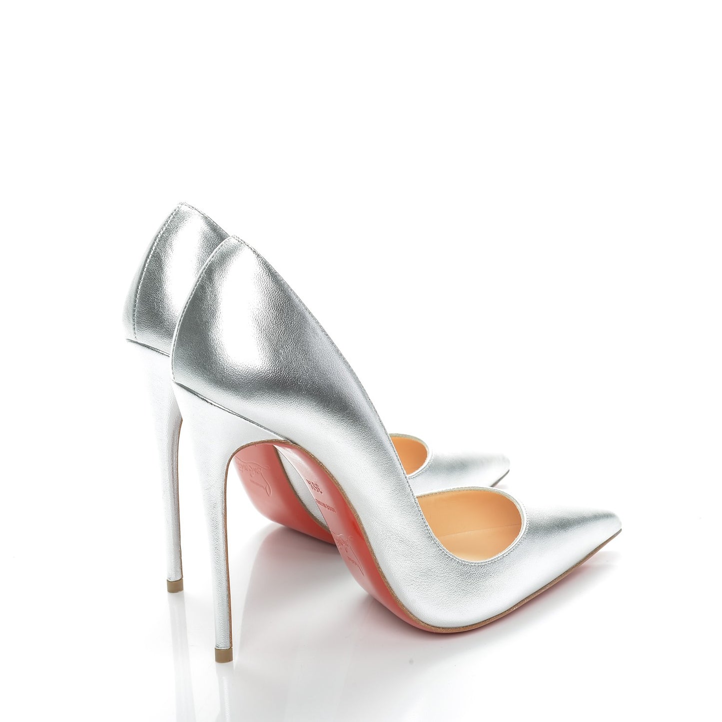 Leather Pumps In Silver