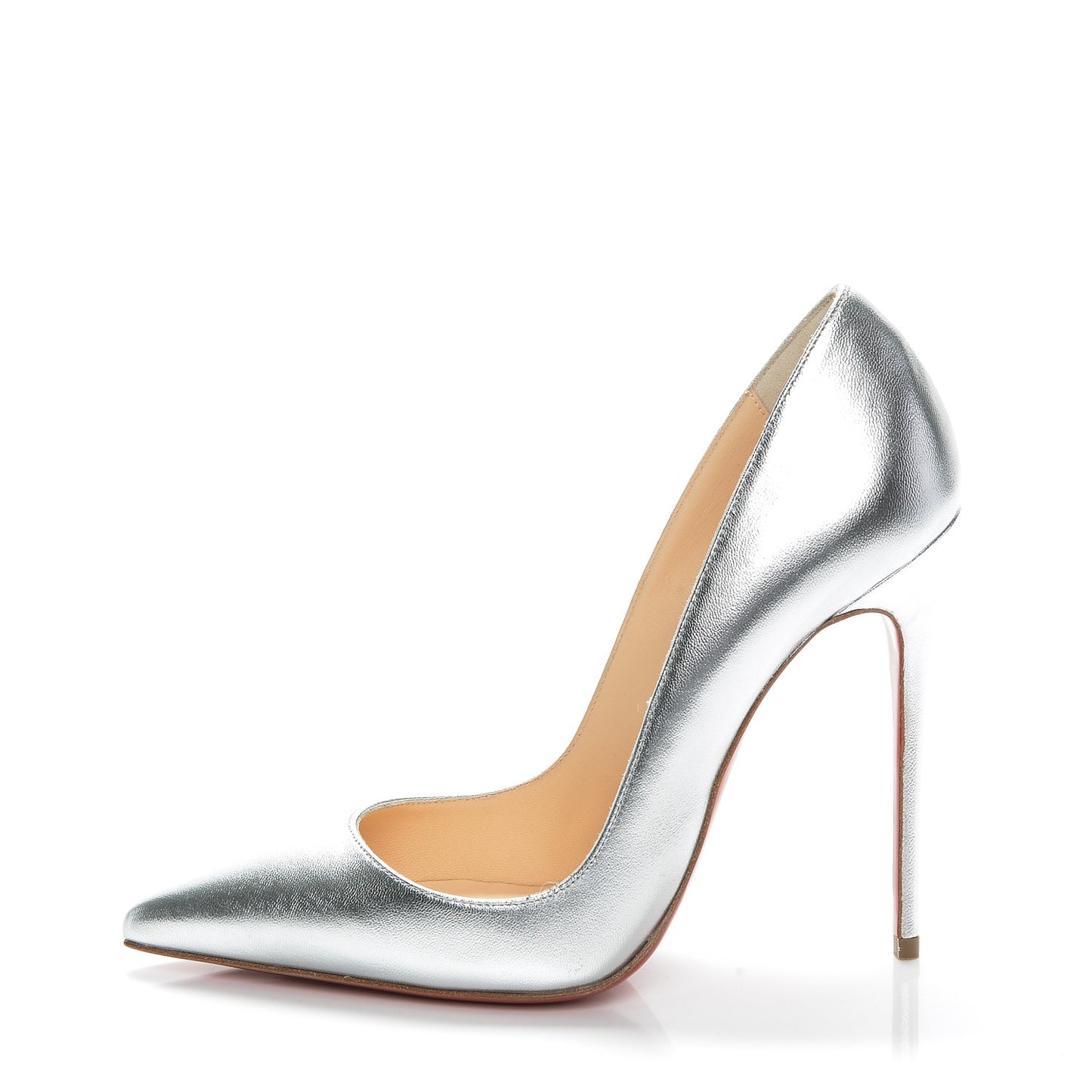 Leather Pumps In Silver