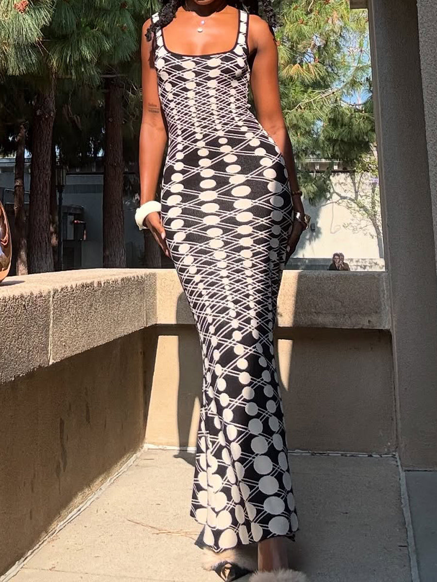 Elegant Scoop Neck Mermaid Dress