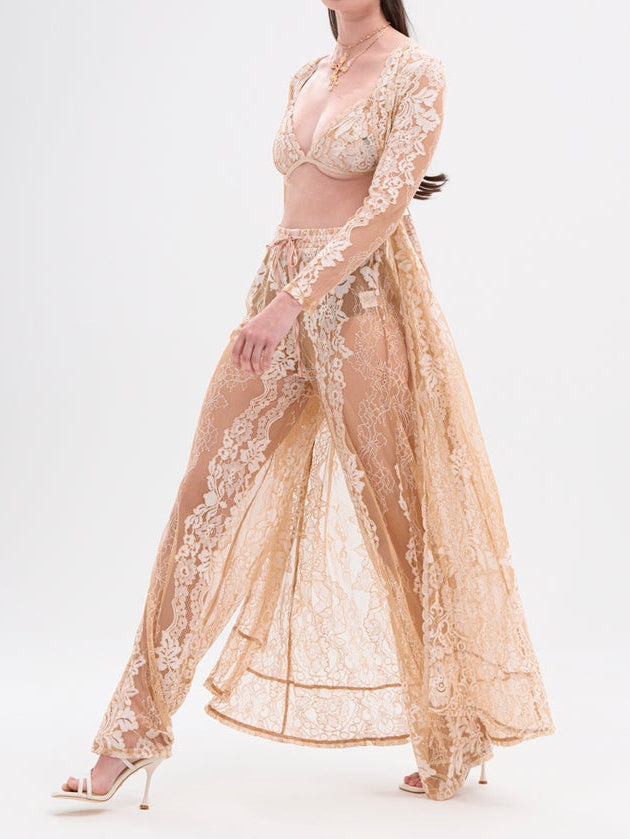 Resort Vibes Long Lace Three Pieces Set