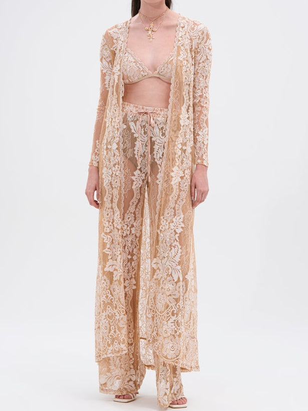 Resort Vibes Long Lace Three Pieces Set