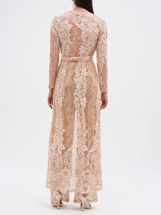 Resort Vibes Long Lace Three Pieces Set