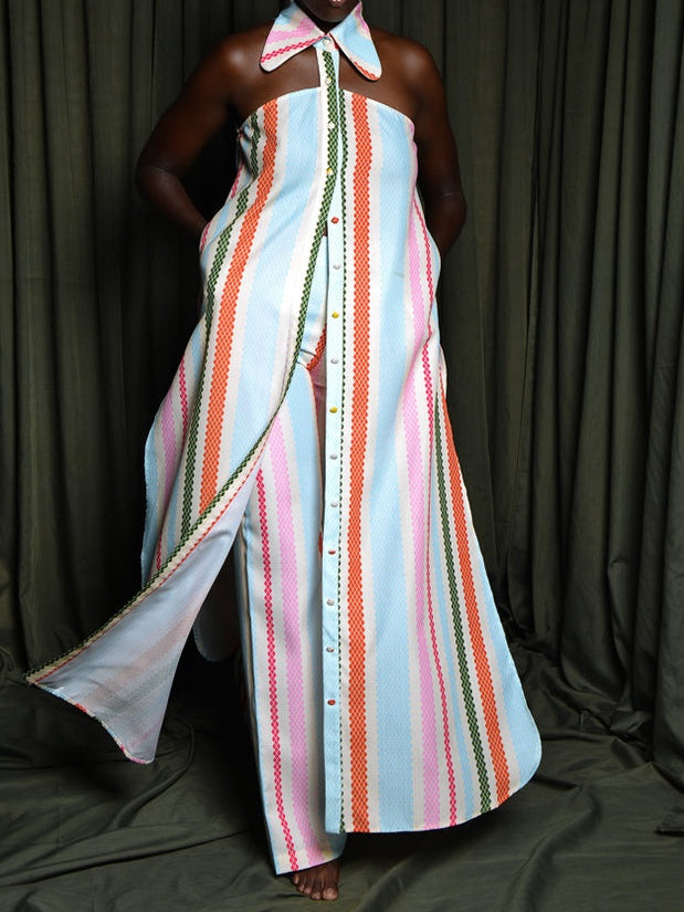 Dana Pants In Multi Diamond Stripes