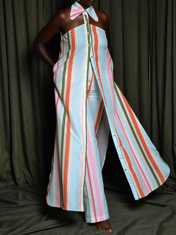 Dana Pants In Multi Diamond Stripes