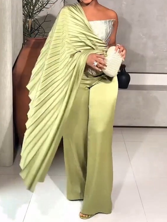 Lemon Pleated Pants