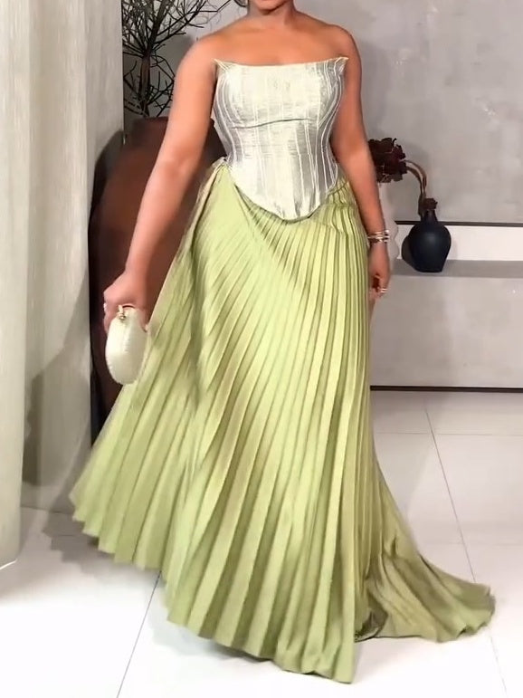 Lemon Pleated Pants