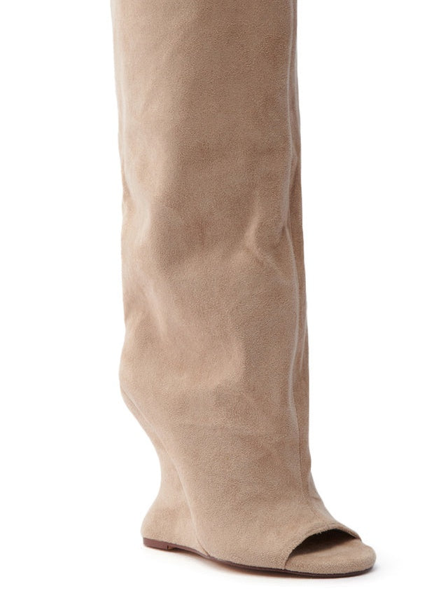 Peep Toe Wedge Boot