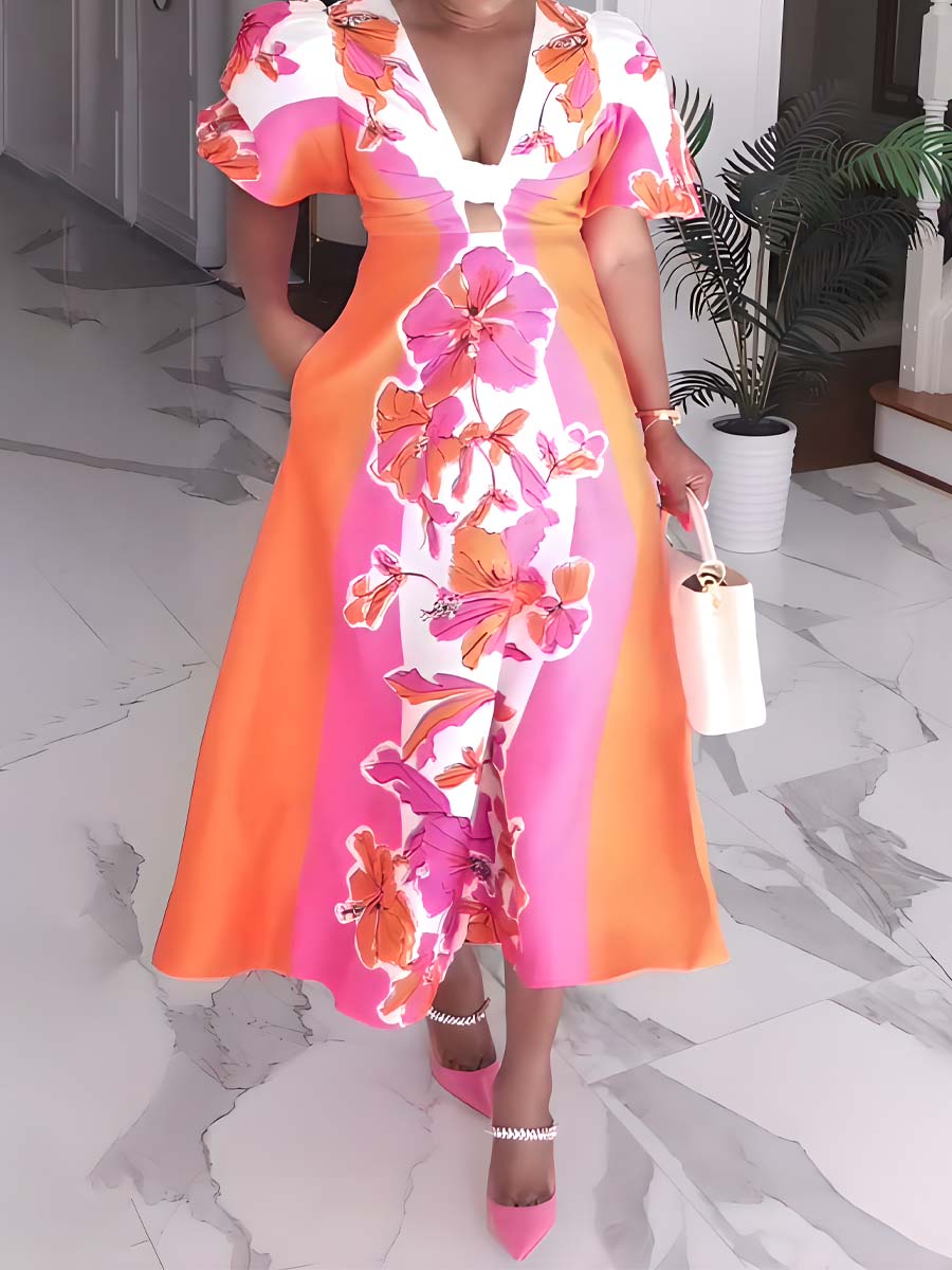 Overflow Knotted Maxi Dress