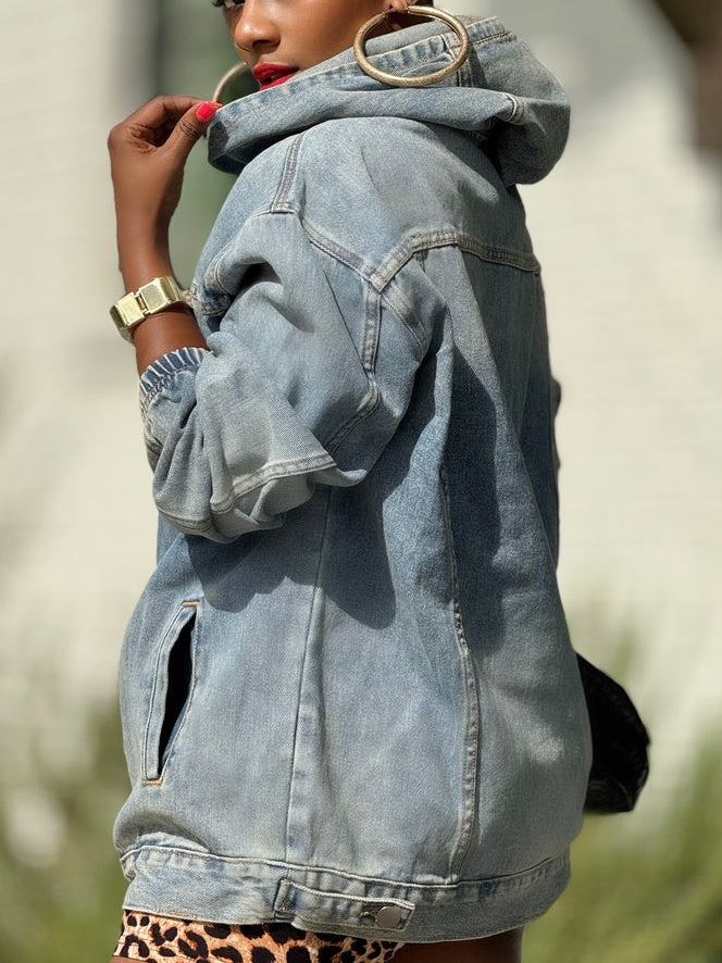 Runway Relax Denim Hoodie