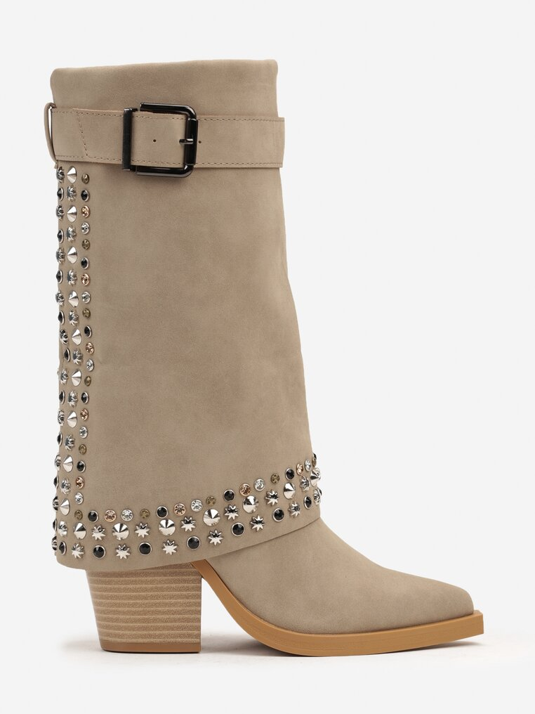 Rivet Design High Boots