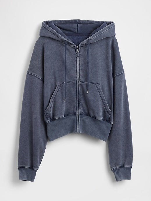 VintageSoft Full-Zip Wedge Hoodie Two Pieces Set