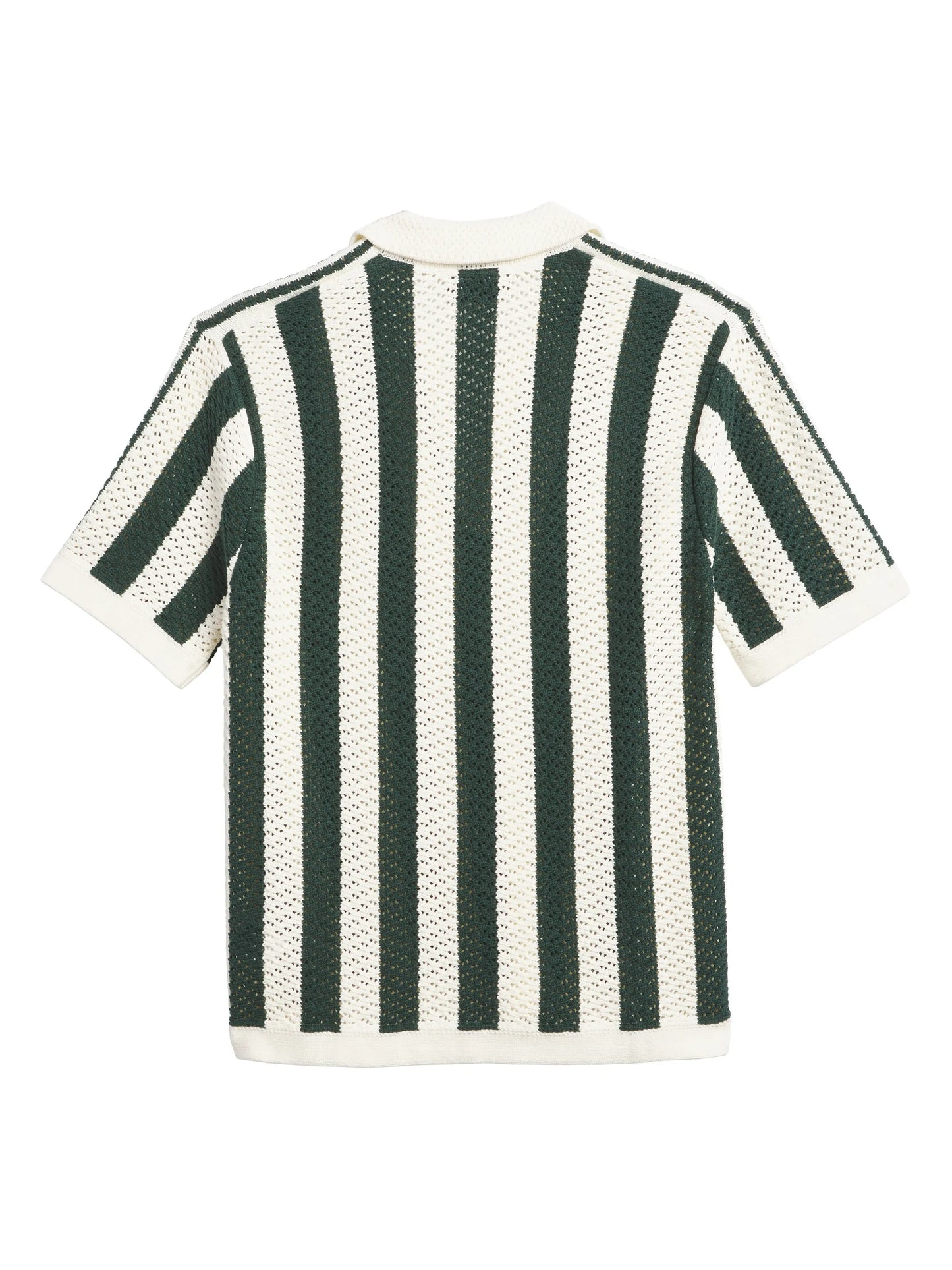 Stripe Johnny Collar Polo Sweater