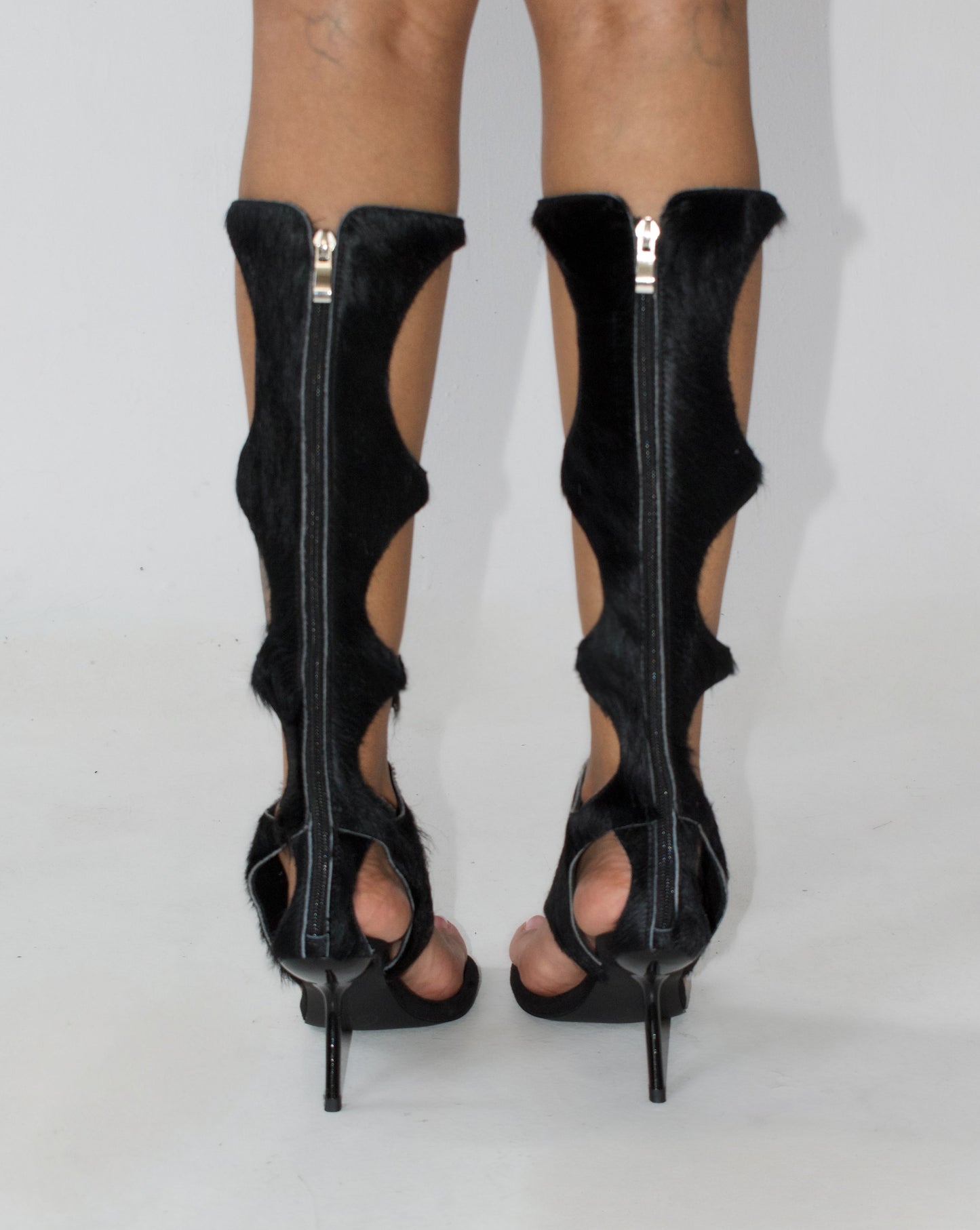 COWHIDE THONG BOOTS