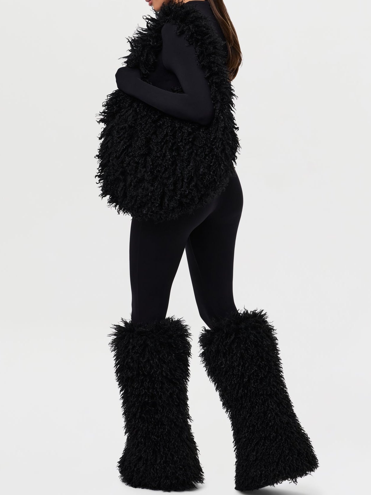 Faux Fur Plush Leg Warmers