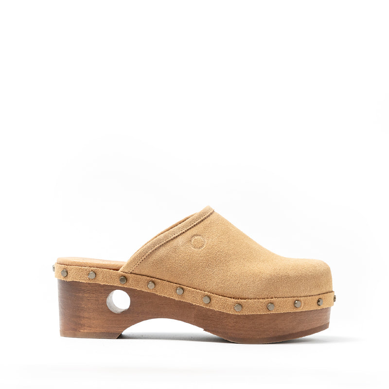 Split Suede Leather Clogs
