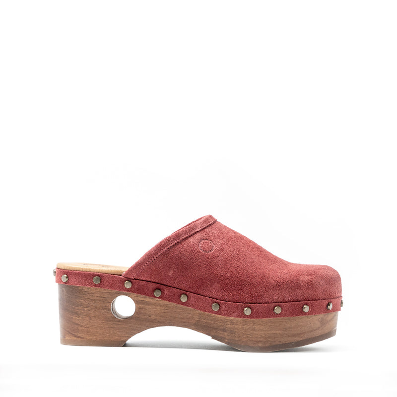 Split Suede Leather Clogs