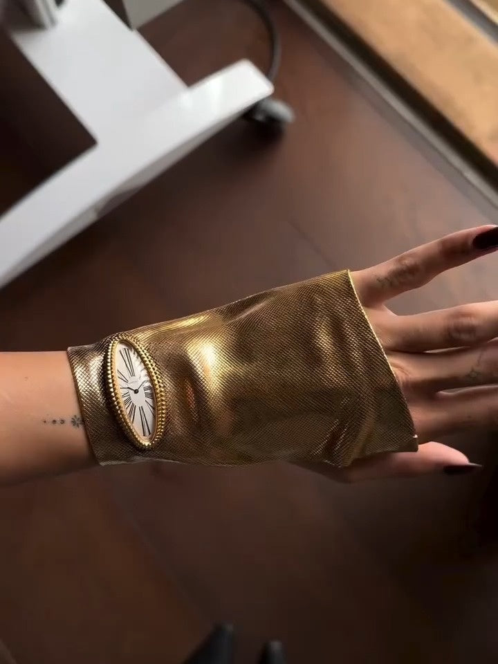 Metallic Gloves Watch