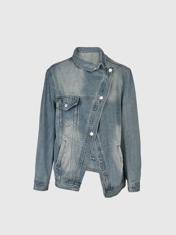 Deconstruct Asymmetric Denim Jacket