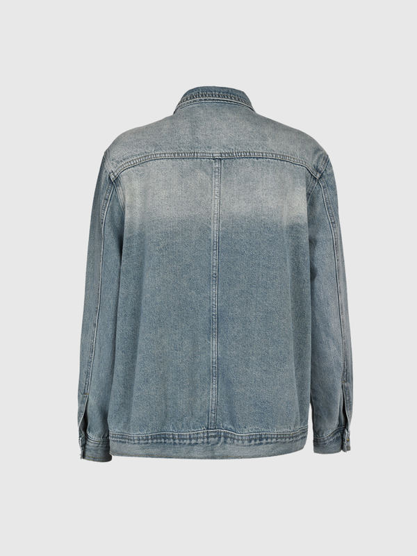 Deconstruct Asymmetric Denim Jacket