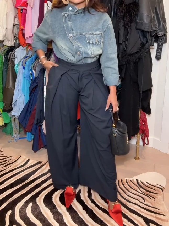 Deconstruct Asymmetric Denim Jacket