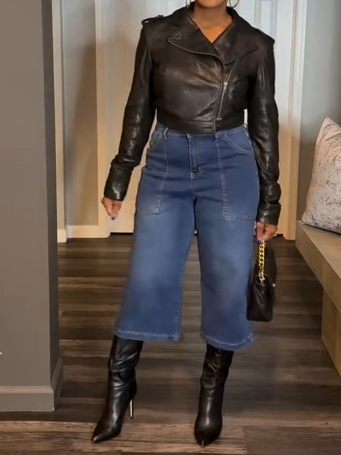 Wide Leg Capri Pants